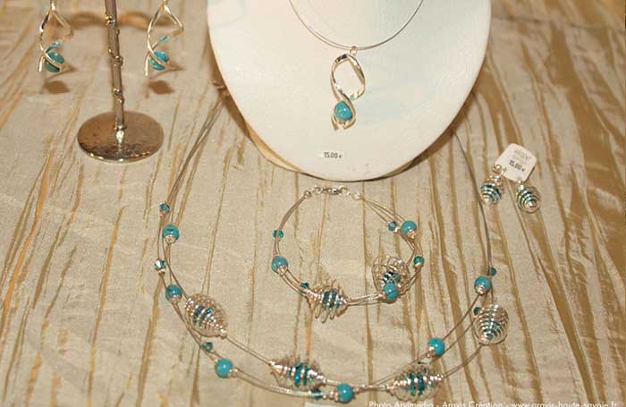 Bijoux Turquoise Argent Cristal Swarovski Bijouterie artisanale Le Grand Bornand