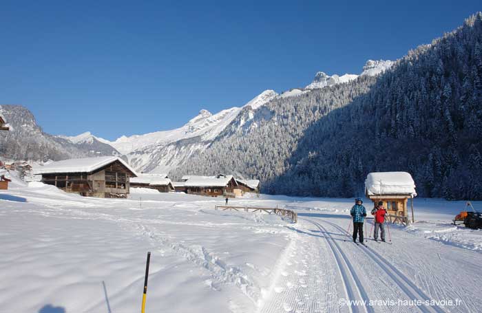 Piste de ski de fond de la vallée du Bouchet Location sur les pistes Grand Bornand